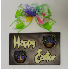 Happy Easter Greeting Chocolate Bar with Baskets