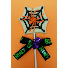 Spiderweb chocolate lolly