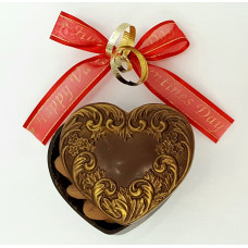 Heart Shaped Box with Design on Lid 