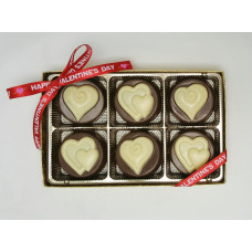 Medallions with Hearts filled with Sea Salt Caramel /Box of 6