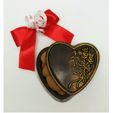 Heart Box w/Bouquet of Flowers (Small)