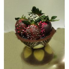 Strawberries Dipped in Chocolate (chocolate bowl with 5)