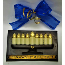 Happy Hanukkah Greeting with Menorah (LARGE)